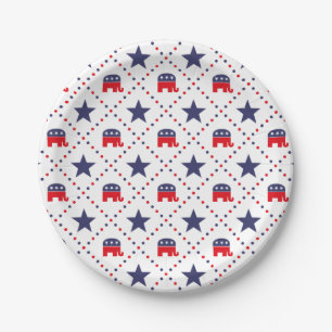 Republikanisches Diamant-Muster Pappteller