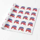 Republikanisches Elefant-Logo Geschenkpapier (Ungerollt)