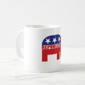 Republikanisches Elefant-Logo Kaffeetasse (Vorderseite Links)