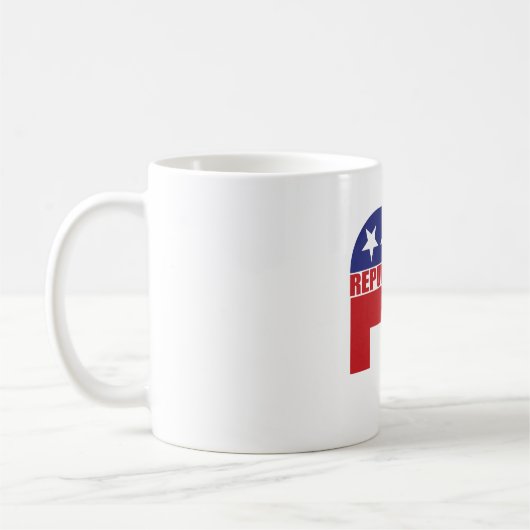 Republikanisches Elefant-Logo Kaffeetasse (Links)
