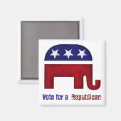 republikanisches Elefantenlogo Magnet (Vorderseite/Rückseite)