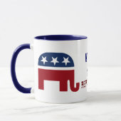 republikanisches Elefantenlogo Tasse (Links)