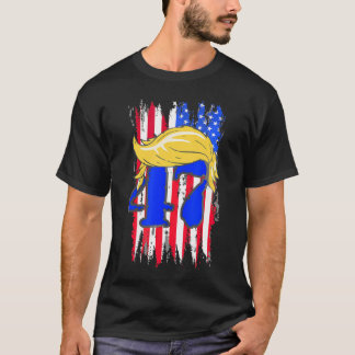Republikanisches Gelbes Haar 47 für Präsident 2024 T-Shirt