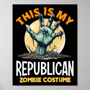 Republikanisches Halloween-Zombie-Passungskostüm Poster