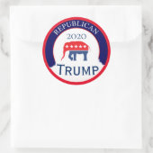 Republikanisches Party 2020 Runder Aufkleber (Tasche)
