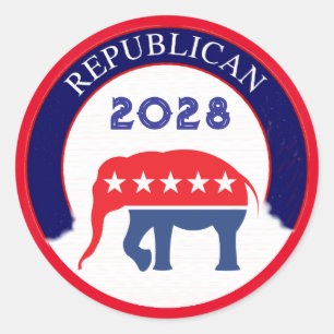 Republikanisches Party 2028 Runder Aufkleber