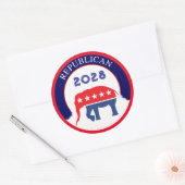 Republikanisches Party 2028 Runder Aufkleber (Umschlag)