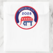Republikanisches Party 2028 Runder Aufkleber (Tasche)