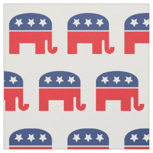 Republikanisches Party Elephant  Rot, Weiß und Bl Stoff