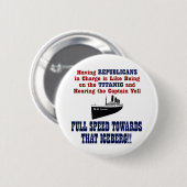 Republikanisches Party Funny Anti Trump Titanic Me Button (Vorne & Hinten)