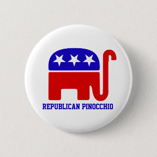 REPUBLIKANISCHES Party Liars PINOCCHIO Button