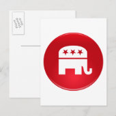 republikanisches Party-Logo Einladungspostkarte (Vorne/Hinten)