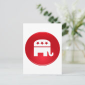republikanisches Party-Logo Einladungspostkarte (Stehend Vorderseite)