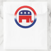 republikanisches Party-Symbol Runder Aufkleber (Tasche)