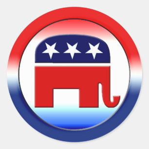 Republikanisches Party-Symbol Runder Aufkleber