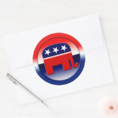 republikanisches Party-Symbol Runder Aufkleber (Umschlag)