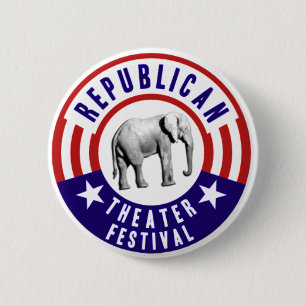 Republikanisches Theater-Festival-Vintager Knopf Button