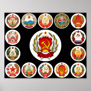 Republiken der sowjetischen Gewerkschaft - neuer H Poster