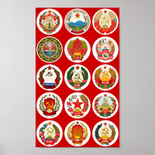 Republiken der sowjetischen Gewerkschaft - neuer H Poster