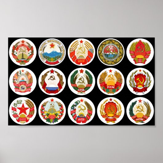 Republiken der sowjetischen Gewerkschaft - neuer H Poster (Vorne)