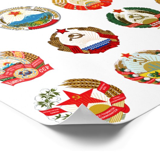 Republiken der sowjetischen Gewerkschaft Poster (Ecke)