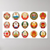 Republiken der sowjetischen Gewerkschaft Poster (Vorne)