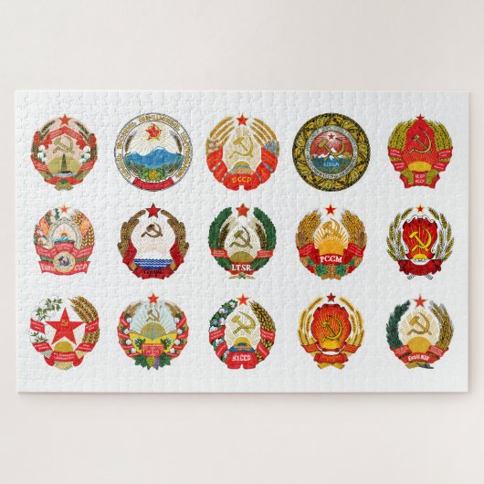 Republiken der sowjetischen Gewerkschaft Puzzle (Horizontal)