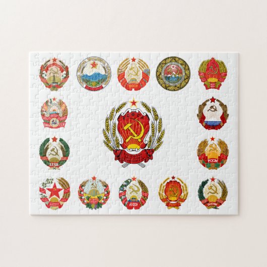 Republiken der sowjetischen Gewerkschaft Puzzle (Horizontal)