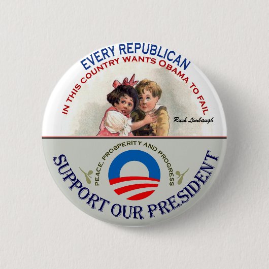 Republincans und Limbaugh Button (Vorderseite)