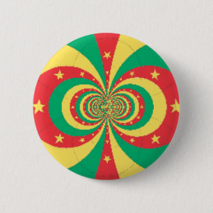 République du Cameroun mit fünf Spitzen-Sternen Button