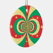 République du Cameroun mit fünf Spitzen-Sternen Keramikornament (Rechts)