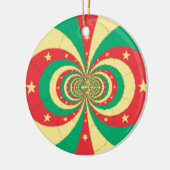 République du Cameroun mit fünf Spitzen-Sternen Keramikornament (Links)