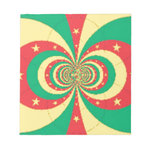 République du Cameroun mit fünf Spitzen-Sternen Notizblock