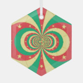 République du Cameroun mit fünf Spitzen-Sternen Ornament Aus Glas (Vorderseite)