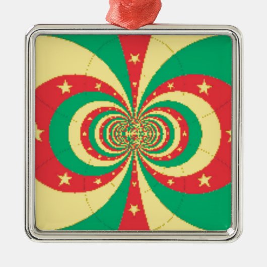 République du Cameroun mit fünf Spitzen-Sternen Ornament Aus Metall (Vorne)