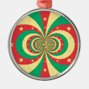 République du Cameroun mit fünf Spitzen-Sternen Ornament Aus Metall