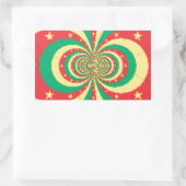 République du Cameroun mit fünf Spitzen-Sternen Rechteckiger Aufkleber (Tasche)