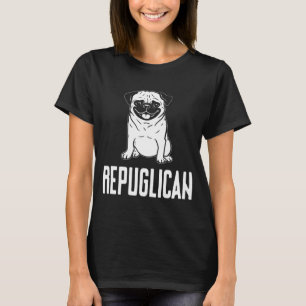 Repuglikanischer Mops Dog T - Shirt
