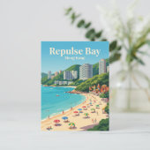 Repulse Bay Strand Hongkong Postkarte (Stehend Vorderseite)