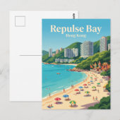 Repulse Bay Strand Hongkong Postkarte (Vorne/Hinten)
