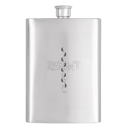 Reputationsfußspuren Flachmann (Vorderseite)