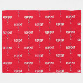 Reputationsfußspuren Fleecedecke (Vorderseite (Horizontal))