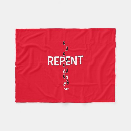 Reputationsfußspuren Fleecedecke (Vorderseite (Horizontal))