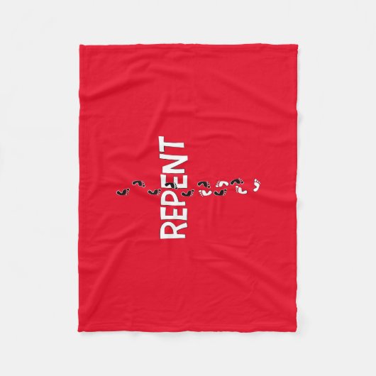 Reputationsfußspuren Fleecedecke (Vorderseite)