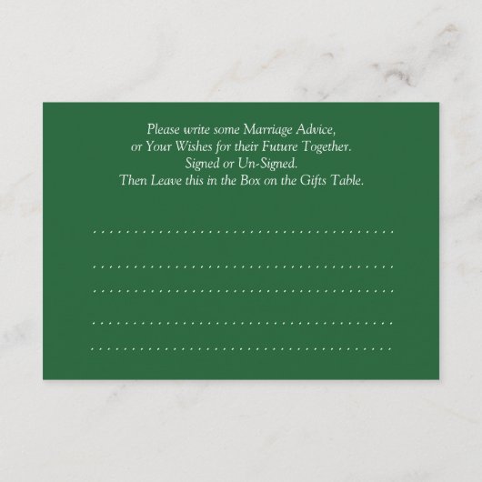 Request for Marriage Hints -  Hinweiskarte (Rückseite)