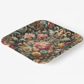 Requiem for Arcana – Gothic Floral Design Pappteller (Gewinkelt)