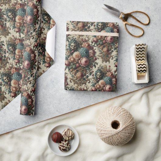 Requiem Rhapsody - Gothic Floral Bandana Geschenkpapier (Kunsthandwerk)