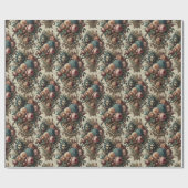 Requiem Rhapsody - Gothic Floral Bandana Geschenkpapier (Flach)