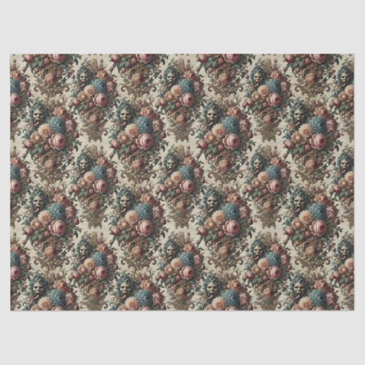 Requiem Rhapsody - Gothic Floral Seidenpapier (Vorderseite)