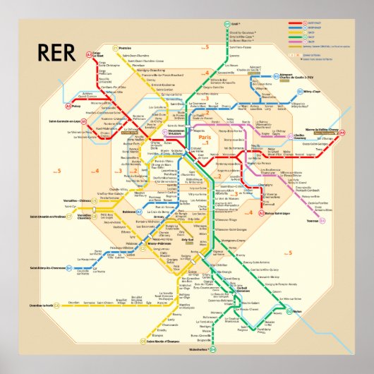 RER paris Poster (Vorne)